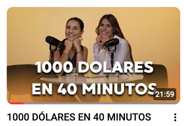 1000 dólares en 40 minutos